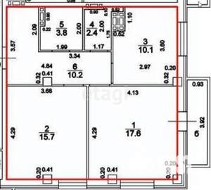 2-к квартира, вторичка, 60м2, 18/19 этаж