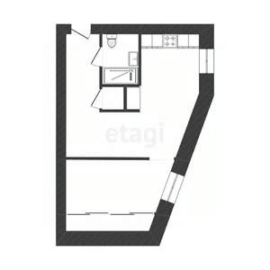 2-к квартира, вторичка, 46м2, 4/4 этаж