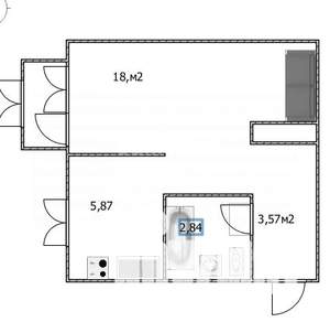 1-к квартира, вторичка, 32м2, 4/5 этаж