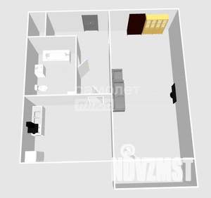 1-к квартира, вторичка, 35м2, 9/9 этаж