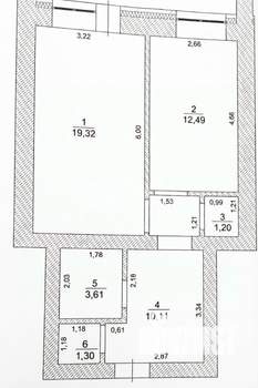 1-к квартира, вторичка, 48м2, 5/10 этаж