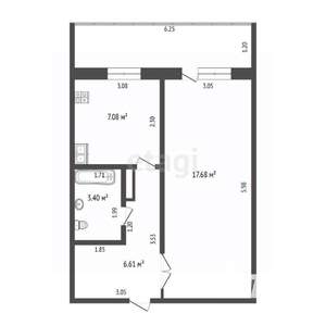 1-к квартира, вторичка, 35м2, 10/10 этаж