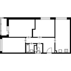 2-к квартира, вторичка, 50м2, 1/5 этаж