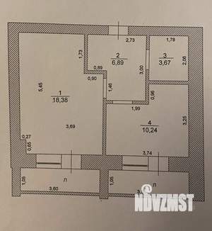 1-к квартира, вторичка, 39м2, 4/6 этаж
