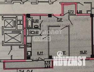 2-к квартира, вторичка, 57м2, 4/16 этаж