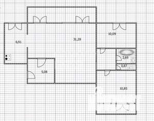 3-к квартира, вторичка, 74м2, 4/9 этаж