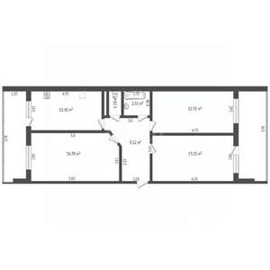 3-к квартира, вторичка, 76м2, 3/6 этаж