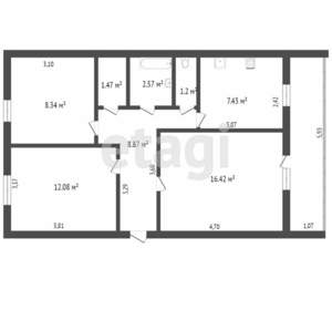 3-к квартира, вторичка, 63м2, 5/9 этаж
