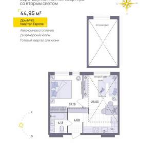 1-к квартира, вторичка, 45м2, 11/13 этаж