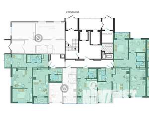 2-к квартира, вторичка, 37м2, 1/14 этаж