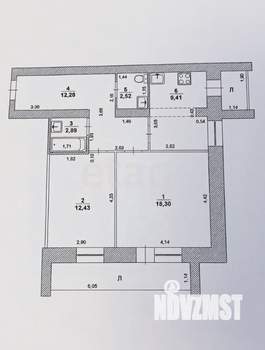 2-к квартира, вторичка, 62м2, 4/5 этаж