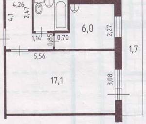 1-к квартира, вторичка, 31м2, 2/2 этаж