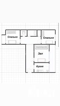 3-к квартира, вторичка, 72м2, 9/9 этаж
