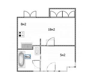 1-к квартира, вторичка, 33м2, 10/16 этаж