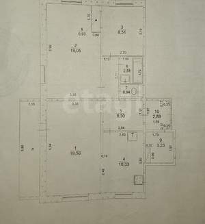 3-к квартира, вторичка, 70м2, 4/9 этаж