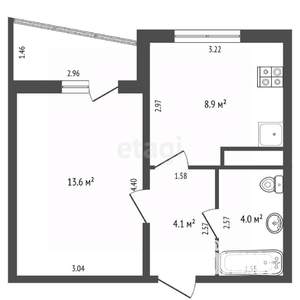 1-к квартира, вторичка, 31м2, 5/12 этаж