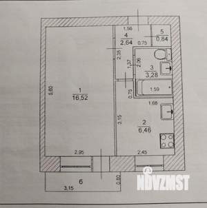 1-к квартира, вторичка, 30м2, 4/5 этаж