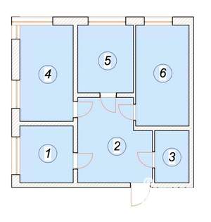 3-к квартира, строящийся дом, 76м2, 3/5 этаж