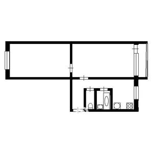 2-к квартира, вторичка, 46м2, 2/5 этаж
