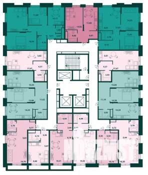 2-к квартира, строящийся дом, 36м2, 3/24 этаж