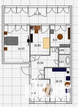 4-к квартира, вторичка, 79м2, 1/5 этаж