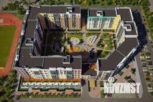 2-к квартира, строящийся дом, 76м2, 9/9 этаж