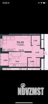 1-к квартира, сданный дом, 40м2, 2/24 этаж