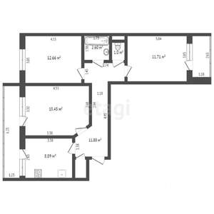 3-к квартира, вторичка, 64м2, 4/9 этаж
