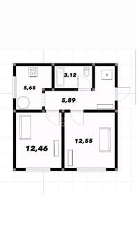 2-к квартира, вторичка, 40м2, 4/9 этаж