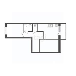 2-к квартира, вторичка, 55м2, 1/9 этаж