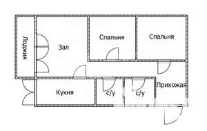 3-к квартира, вторичка, 86м2, 1/4 этаж