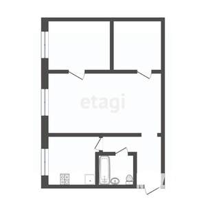 3-к квартира, вторичка, 45м2, 1/5 этаж