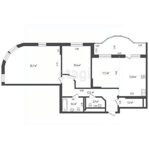 3-к квартира, вторичка, 97м2, 18/21 этаж