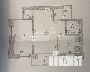 2-к квартира, вторичка, 41м2, 3/3 этаж