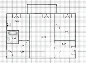 3-к квартира, вторичка, 49м2, 5/5 этаж