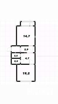 1-к квартира, вторичка, 46м2, 8/9 этаж