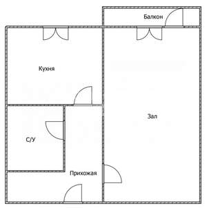 1-к квартира, вторичка, 33м2, 5/9 этаж