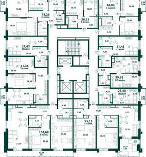 1-к квартира, вторичка, 31м2, 19/24 этаж