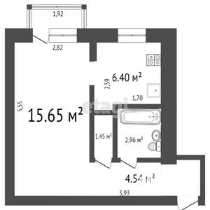 1-к квартира, вторичка, 32м2, 5/5 этаж