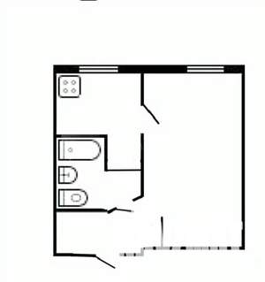 1-к квартира, вторичка, 29м2, 1/9 этаж