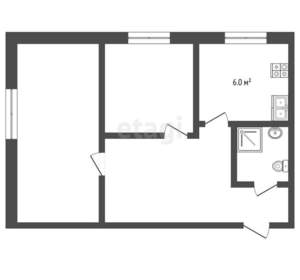 2-к квартира, вторичка, 42м2, 4/5 этаж