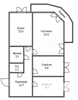 3-к квартира, вторичка, 73м2, 15/24 этаж
