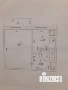 1-к квартира, вторичка, 29м2, 4/5 этаж