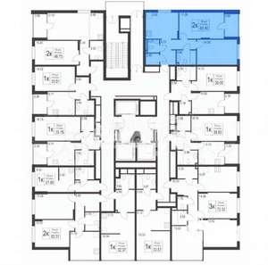 2-к квартира, вторичка, 64м2, 7/24 этаж