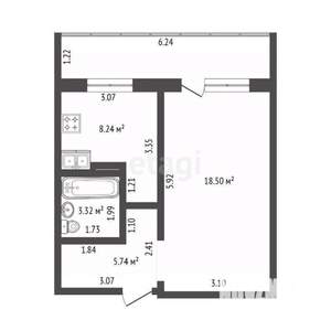 1-к квартира, вторичка, 36м2, 7/10 этаж