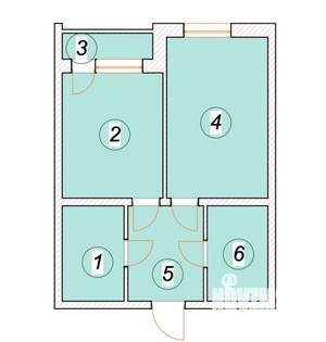 1-к квартира, строящийся дом, 53м2, 3/5 этаж
