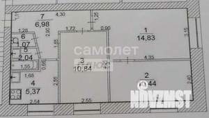 3-к квартира, вторичка, 52м2, 1/5 этаж