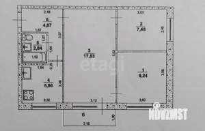 3-к квартира, вторичка, 49м2, 5/5 этаж