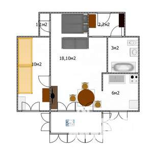 2-к квартира, вторичка, 40м2, 3/4 этаж
