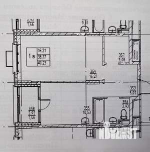 1-к квартира, вторичка, 40м2, 11/16 этаж